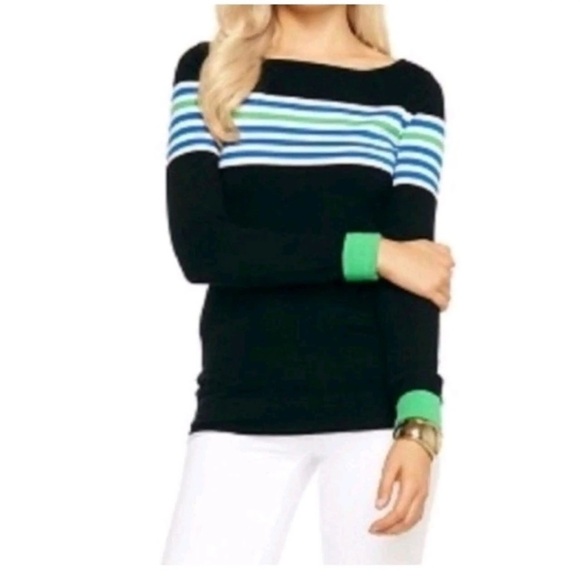 Lilly Pulitzer Cotton Blend Striped Sweater S - Picture 1 of 7